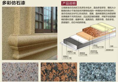 水包水/水包砂多彩仿石漆在不同建筑造型基面的喷涂要点